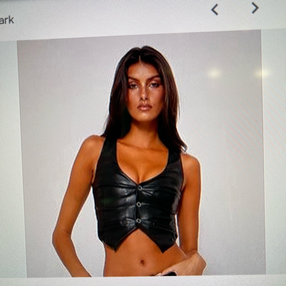 Black faux Evy top corset\ vest